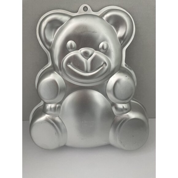 *VINTAGE* 1982 WILTON HUGGABLE TEDDY BEAR CAKE PAN #502-3754 Aluminum 13" - Picture 2 of 9